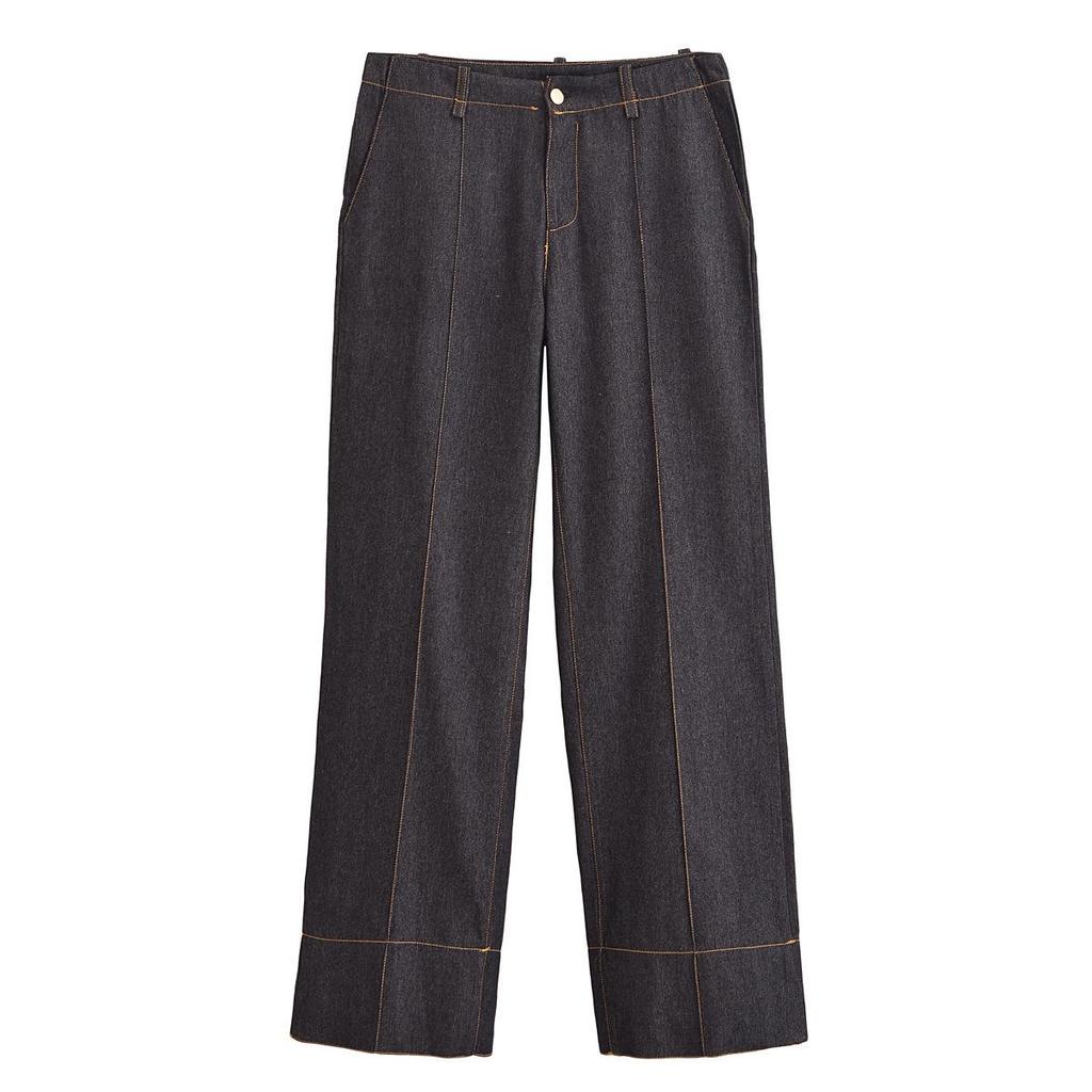 2025 Spring Women's Casual Denim Shirt and Pants Set