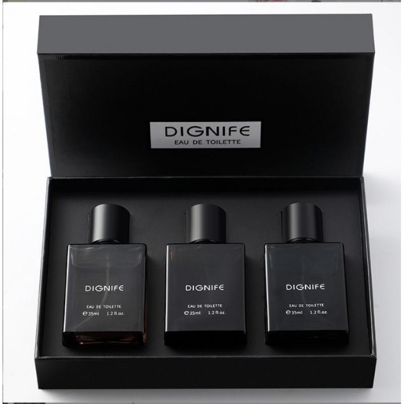 Direct supply women's perfume lasting fragrance men's and women's gift box set perfume new three-piece set
