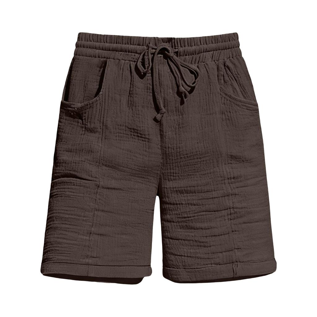 Casual en comfortabele Boho Kleur Trekkoord Shorts met Zakken voor de Zomer voor Dames