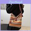 Ethnic Pattern Tote Bag For Women With Tassel And Single Shoulder Strap