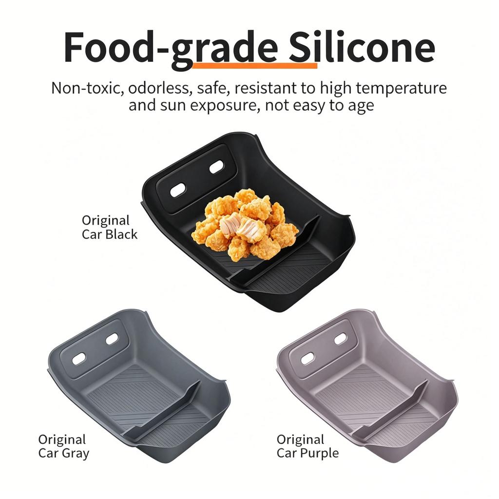 For Zeekr 7X 2025 Storage Box Under The Center Console Silicone Storage Box Interior Car Supplies Storage Accessories