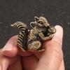 2Pcs Handcrafted Brass Squirrel Incenses Stick Burners Keychain Charm For Desk Decors And Fragrances Diffusions