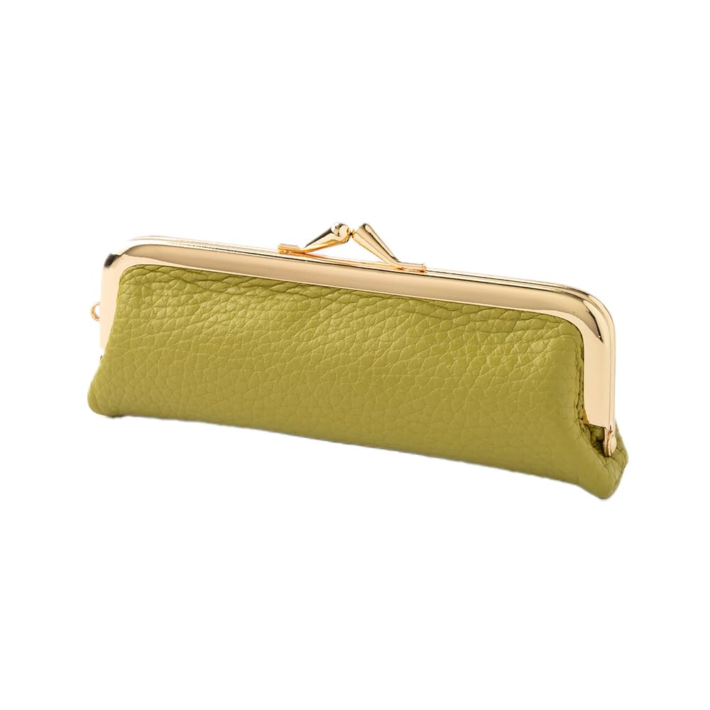 

Italian Leather Horizontal Coin Purse Compact Wallet Genuine Leather Wallet for Women [Chiocciola] (Pistachio) фісташкова кольору