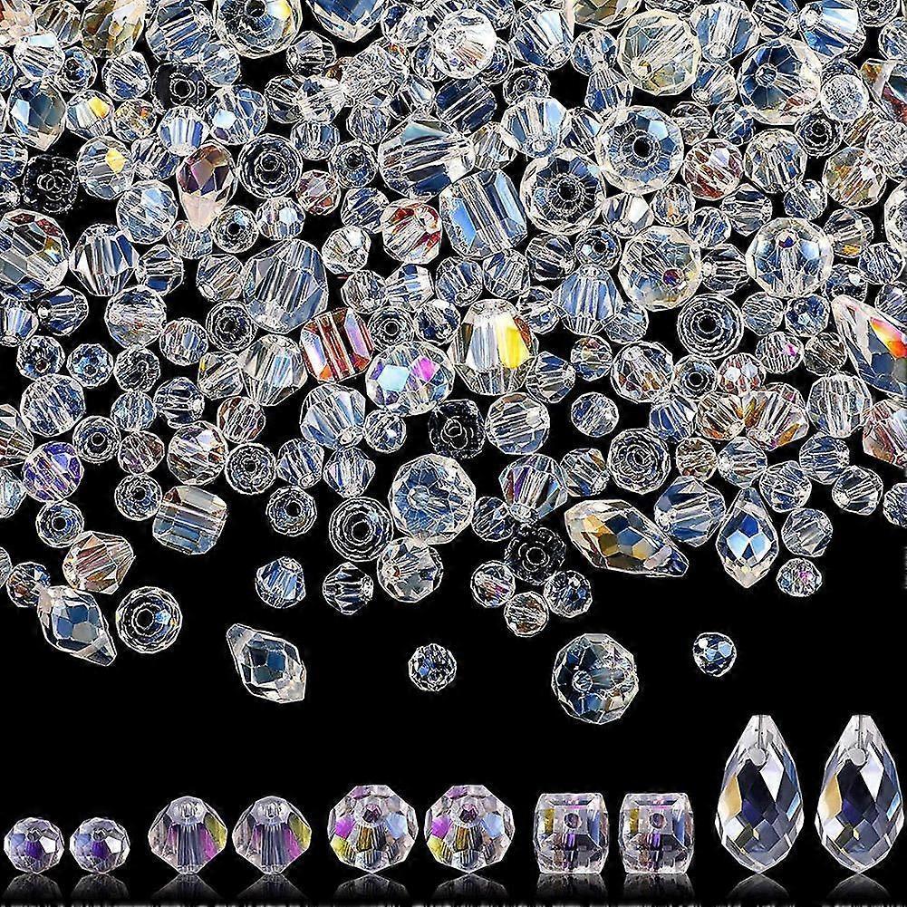 Beads Crystal Beads Glass Beads Clear Assorted Beads Jewelry Making Gemstone