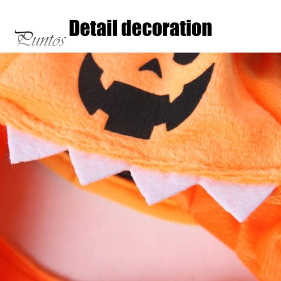 Soft Fleece Pet Accessory Cat Pumpkin Pirate Hat, Halloween Cozy Funny Hat Cosplay for Cats, Small Dogs, Holiday Party Orange And Black Apparel