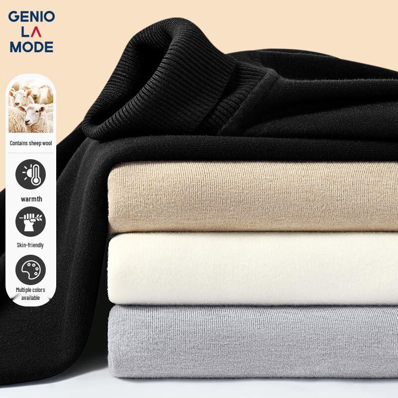 GENIOLAMODE Men's Winter Turtleneck Thermal Knit Sweater