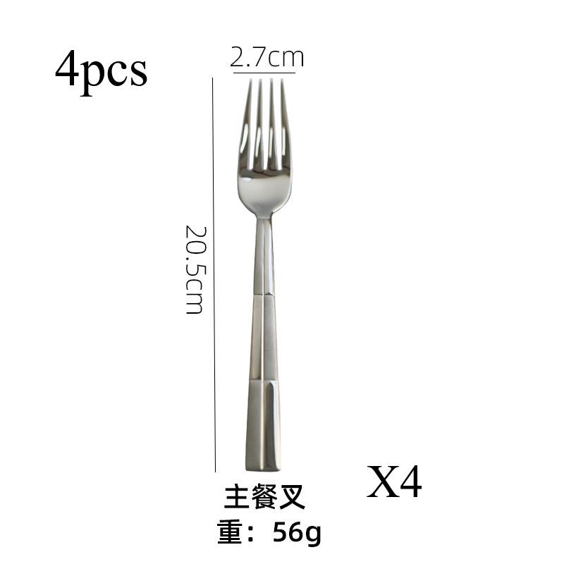European style steak knife, fork, spoon set 304 stainless steel hotel home high quality dinnerware set 4-piece set