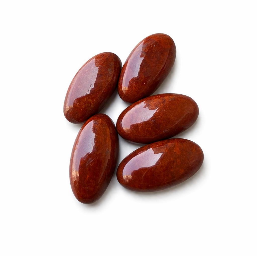 AAA+ Natural Red Jasper Cabochon Big Oval Flat Back Calibrated Gemstone | Red Jasper Loose Stone for Jewelry Making