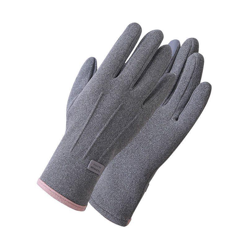 Women's and Men's Touch Screen Windproof Cycling Gloves - Thick, Warm Cotton Wool for Autumn and Winter