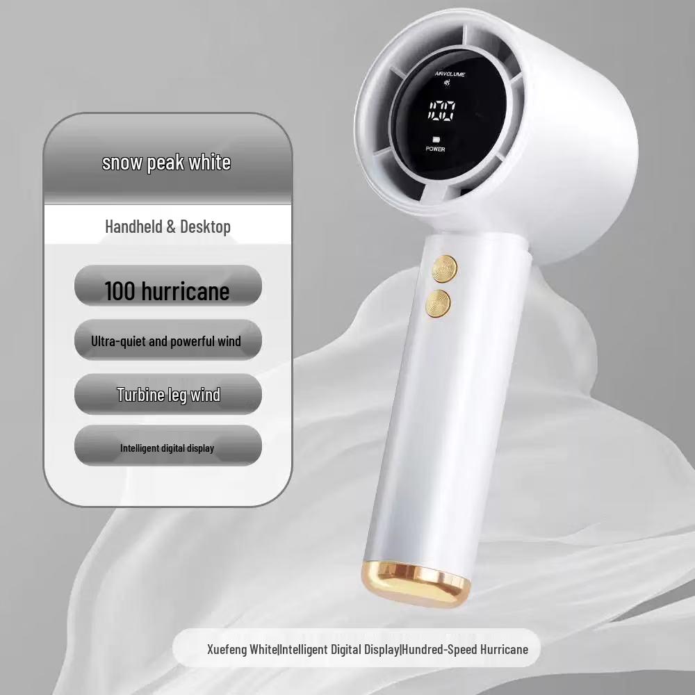 N68 Rechargeable Mini Turbo Fan: 100-Speed Handheld & Portable USB Air Conditioner 58x60x158 mm