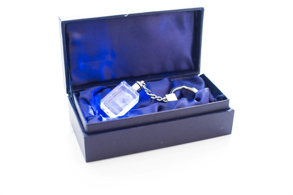 Bullmastiff - Crystal Key Ring with Dog Photo, Illuminated Key Ring, Unique Gift by Art-Dog Brand