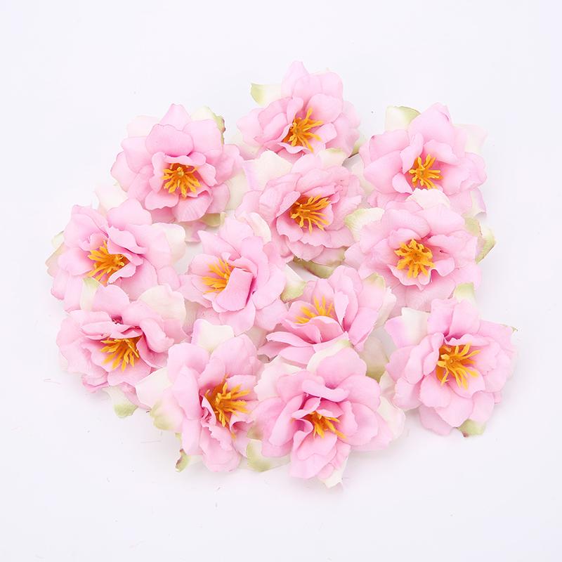 10/20Pcs 5cm Artificial Flowers Heads Wedding Party Decoration Home Room Decor DIY Wreath Scrapbook Gift Box Craft Fake Flowers