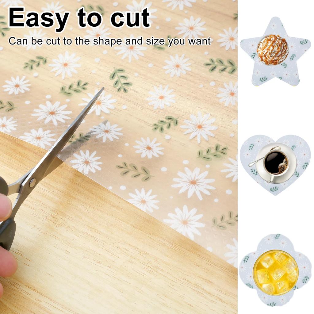 Shelf Liner Waterproof Oil-Proof Cabinet Liner Non-Slip Drawer Liner Non Adhesive Fridge Liner 30cmx3m