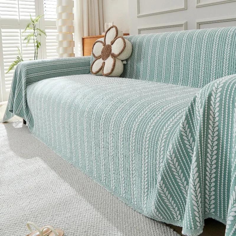 

Современная и простая подушка для дивана из шенилла, четыре всесезонных универсальных противоскользящих чехла для дивана в гостиной 230x150