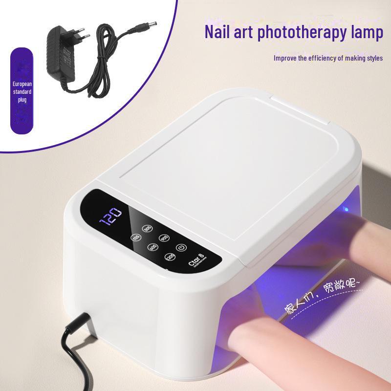 

Мощная лампа для быстрой сушки ногтей: Не чернит руки, идеально подходит для быстрого высыхания лака для ногтей.