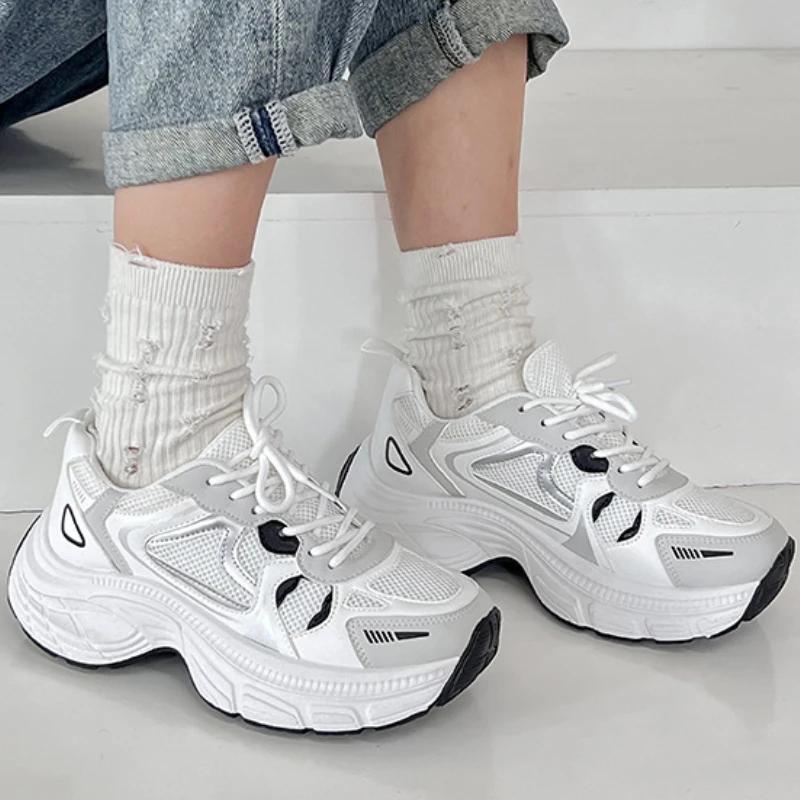 

Fashion 2024 New Ladies Summer Autumn Fashion Casual Shoes Outdoor Lace Up Sneakers for Women Female Comfortable Versatile Shoes 36-40 40 белый