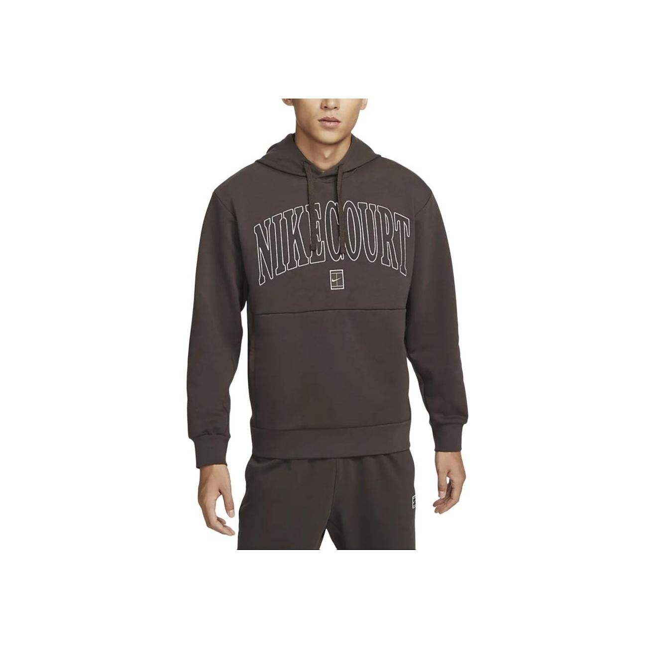 Nike Men's Brown Court Heritage Dri-Fit Comfortable Soft Loose Moisture-Wicking Sweatshirt Sweatshirt Baroque- Velvet- Fq2094-237 Cm