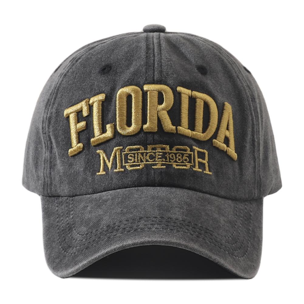 

Fashion Florida Embroidery Baseball Caps Outdoor Casual Sun Hats Hip Hop Hat Sports Golf Caps Washed Snapback Hats For Women Men Adjustable
