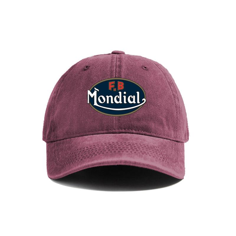 FB Mondial Baseball Cap Summer Distressed Dad Hats Unisex Outdoor Adjustable Cotton Caps
