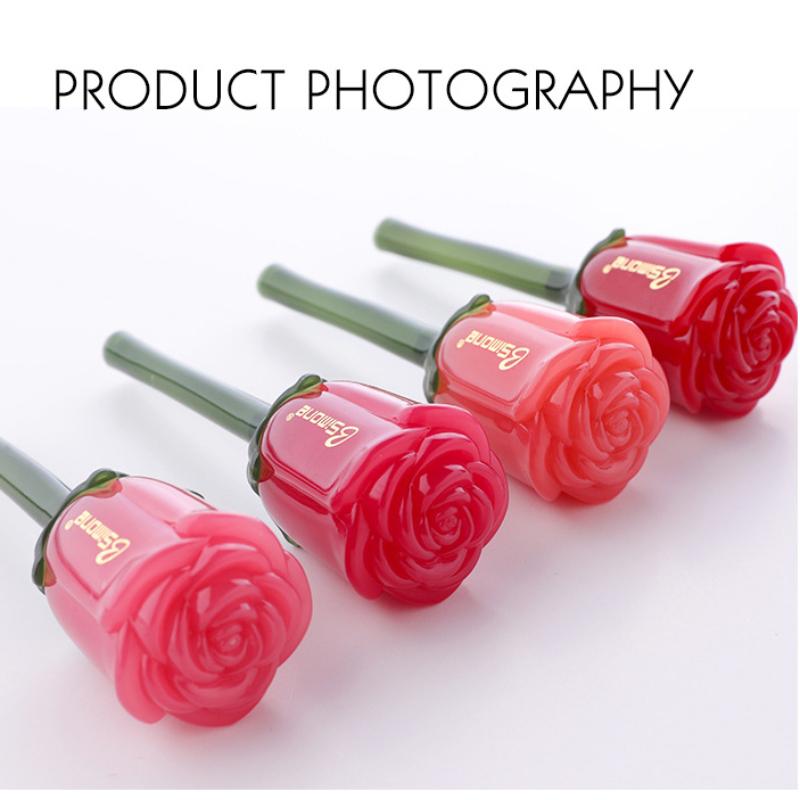 Rose Lip Gloss, Lipstick, Matte Finish, Moisturizing, Non Stick To Cup Lip Gloss