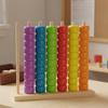 Children's Bead Counting Toy Wood Finish Wooden Abacus Brightly Colored for