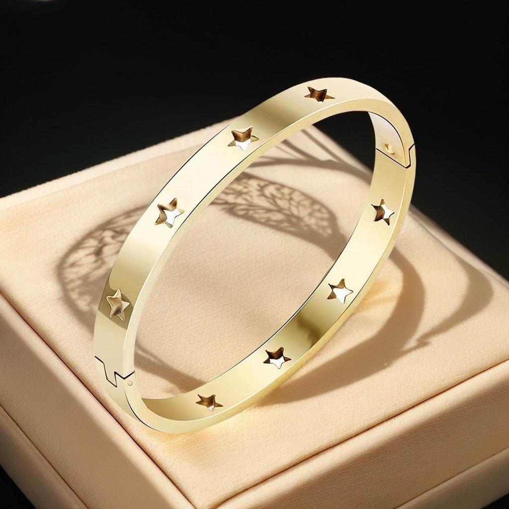 Bracelet Girls Niche Titanium Steel Jewelry Premium Sense Ins Wind Nail Opening Jewelry