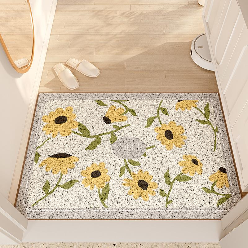 

Xiaoqing Fresh Air Entry Silk Ring Floor Mat Non-Slip Door Mat Entry Silk Ring Floor Mat Entrance Entrance Door Rubbing Land Mat 50*80cm