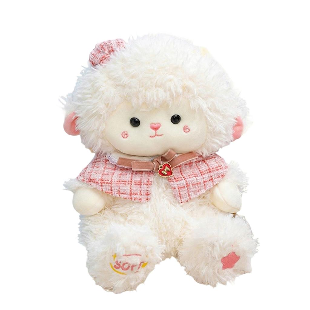 Cute And Cuddly Plush Sheep Toy/doll With Clothes, Perfect As A Sleeping Pillow Or Gift.
