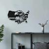 1pc USA Patriotic Metal Wall Art Sculpture, Weather Resistant Iron Indoor Outdoor Decor, Year Round Patriotic Gift
