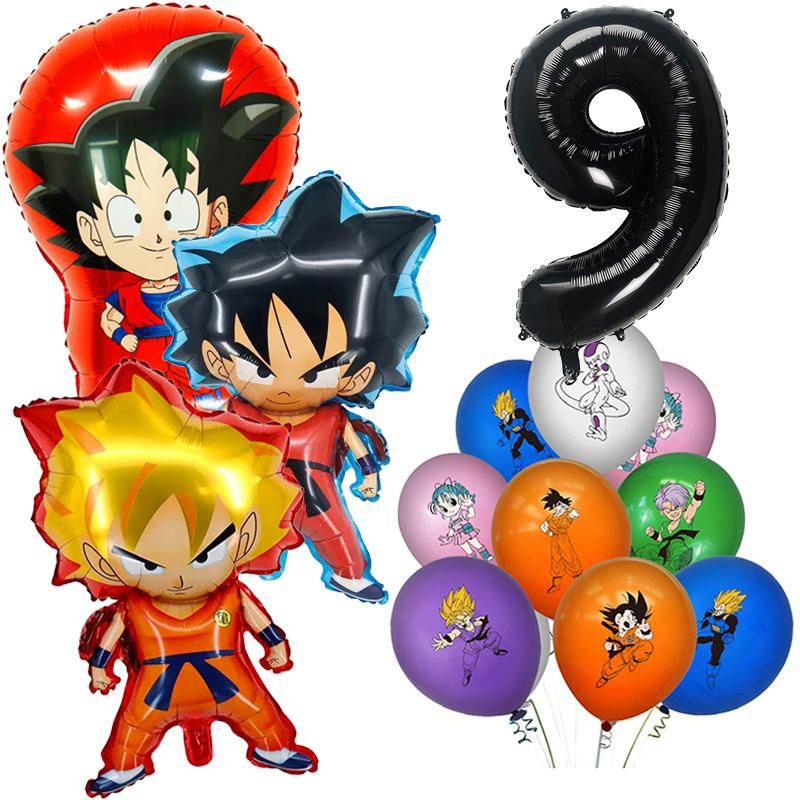 Dragonball Birthday Decoration Goku Stickers Balloons Disposable Tableware Tablecloth Straw Cup Plates Baby Shower Supplies Toy