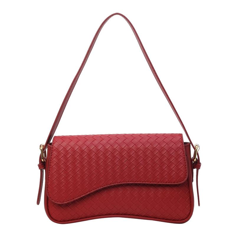 Klappe Magnetschnalle Schulter Umhängetasche Arbeit Pendler Mode Einfache Achselhöhle Kleine Quadratische Tasche Handheld Orgel Damentaschen