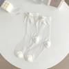 1 Pair Korean Fashion Simplicity Girl Sock Ballet Lolita Bow Silk Sock Soft Cotton Transparent Summer Breathable Calf Sock