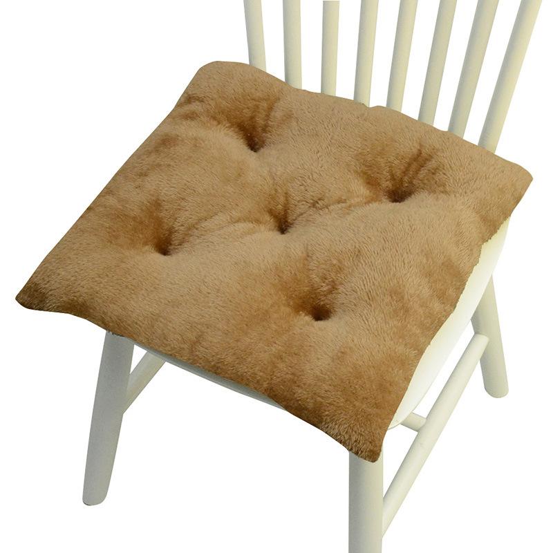 Thicken Plush Seat Pads Cushion Chair Soft Cushion New Home Dining Chair Pads Non-Slip Warm Office Computer Game Chair Pad 40x40