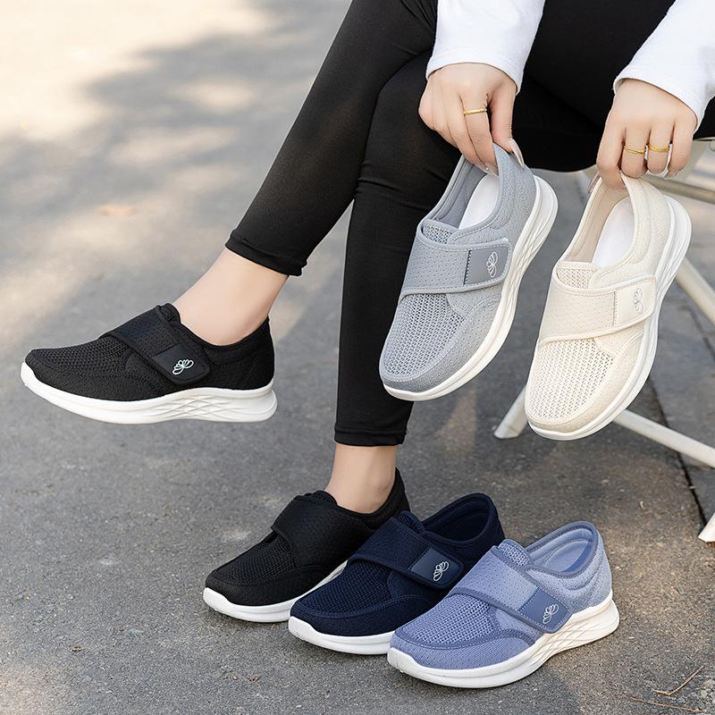 New Arrival Walking Shoes for Middle-Aged and Elderly Women – Velcro-Closure Sneakers with Hiking Soles