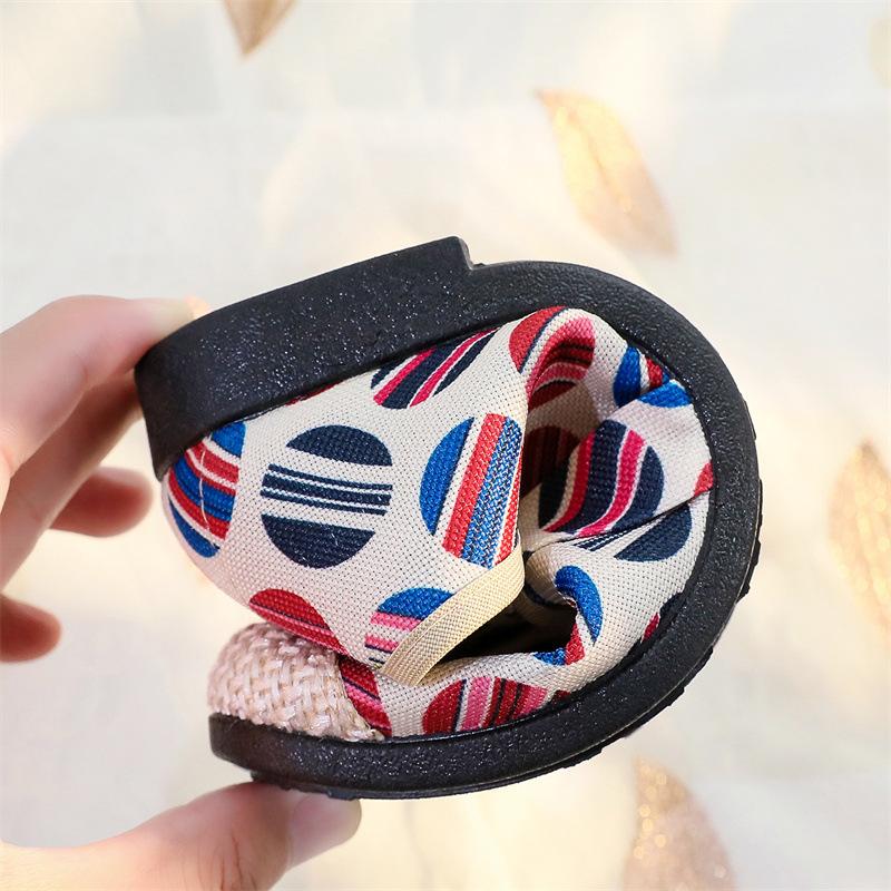 Women's Canvas Shoes Ethnic Old Beijing Cloth Shoes Linen Soft Soled Single Shoes Mother's Shoes