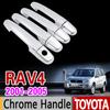 for Toyota RAV4 2001 - 2005 XA20 Chrome Handle Cover Trim Set 2002 2003 2004 RAV 4 Car Accessories Stickers Car Styling