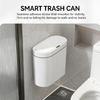 Trash Can Space Saving Wall Mount Trash Can Sensor Automatic Quiet Lid for Homes Kitchen Bathroom