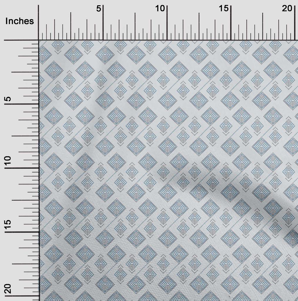 oneOone Bavlněná Flex Fabric Diamond Geometric Print Fabric By The Yard 40 Inch