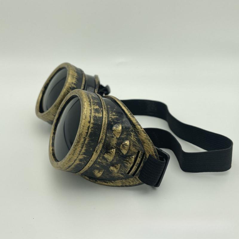 Herremote Steampunk Briller Runde Oversized Vernebriller Sveise Punk Briller Cosplay Damebriller