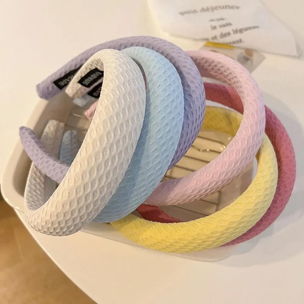 Diadema de Estilo Coreano Simple y con Temperamento para Mujer Aro de Pelo de Moda Elegante de Ala Ancha para Lavado de Cara de Niña