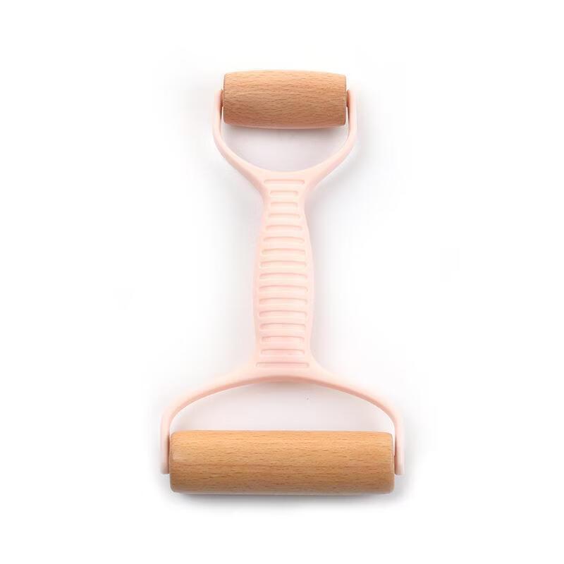 Ruhan Drewniany Wałek do Ciasta 2 w 1 dla Dzieci z Plastikową Rączką (3 szt)