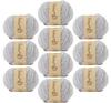 Knitworm Wool Chatty Fluffy Medium 30g Polyester Yarn, 10-Ball Set, Yarn, Weight, (approx. 84m), 100% (10. Sesame)