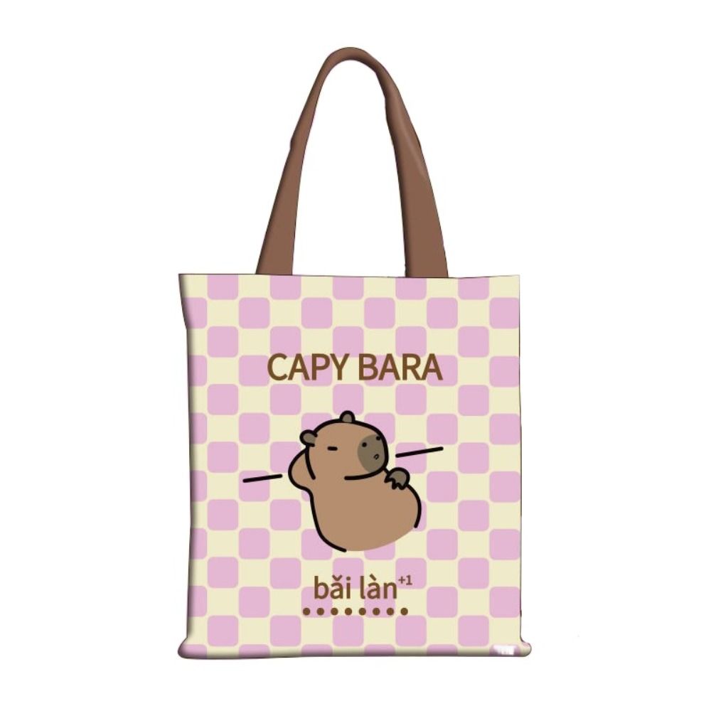 Tote Bag Cute Capybara Bags Canvas Large Capacity Capibara Handbag  Unisex