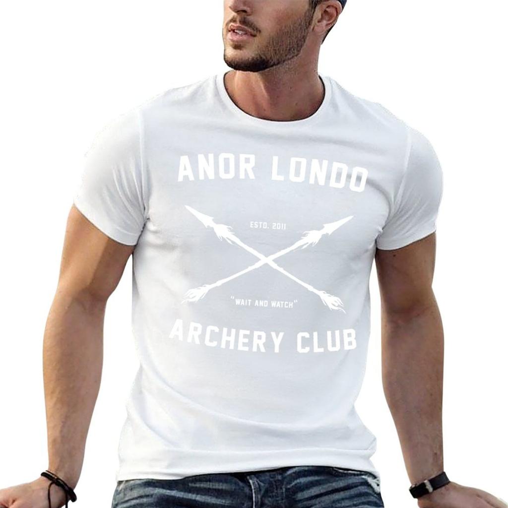 ANOR LONDO ARCHERY CLUB T-Shirt man clothes vintage plain black t shirts for men