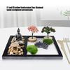Mini Zenes Garden Set for Desk with Sand,Rakes,Black Black Base Sand Garden Zenes Decors Meditations Gift Stress Relief