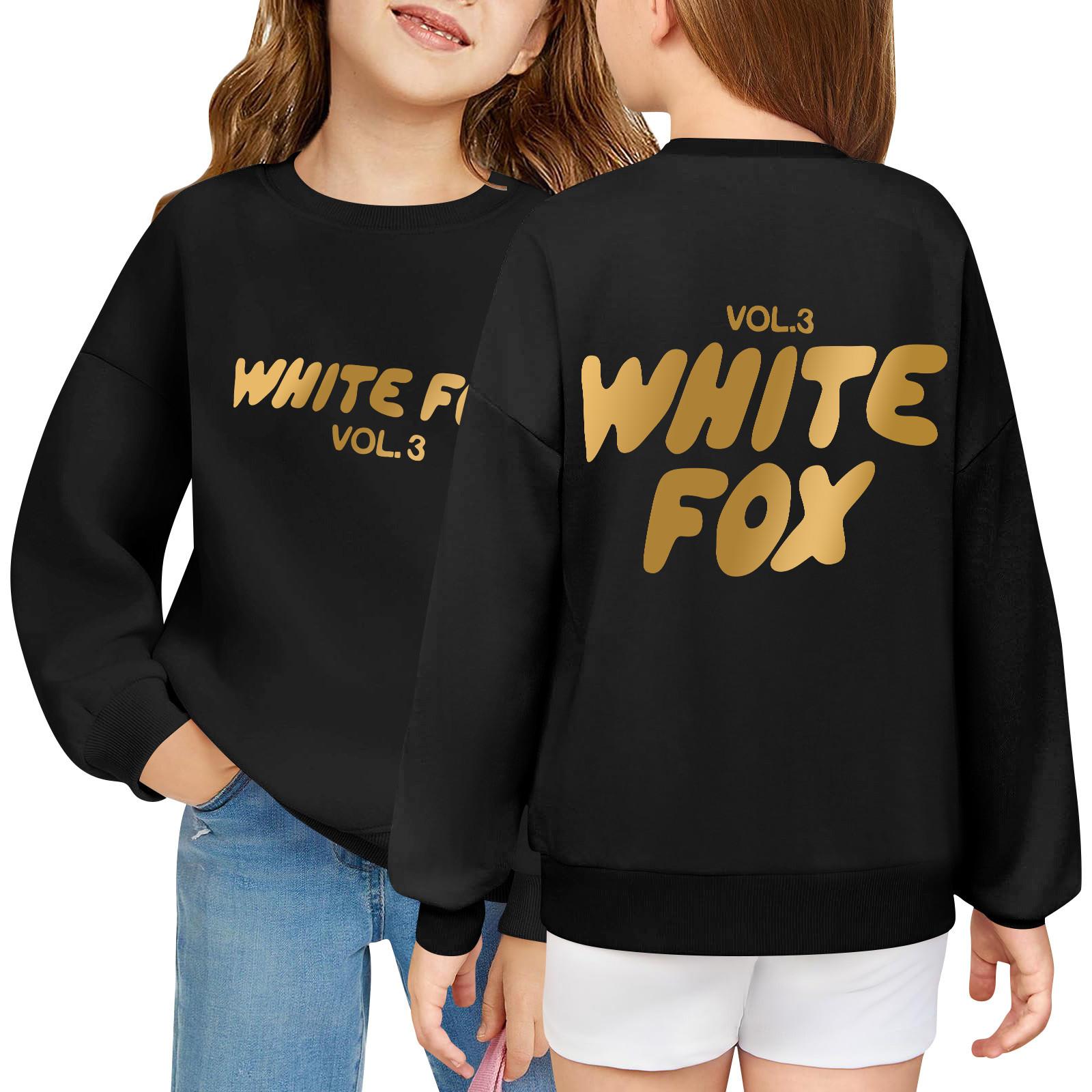 

Детский пуловер свободного кроя с длинным рукавом, с принтом букв и круглым вырезом 130 чёрный