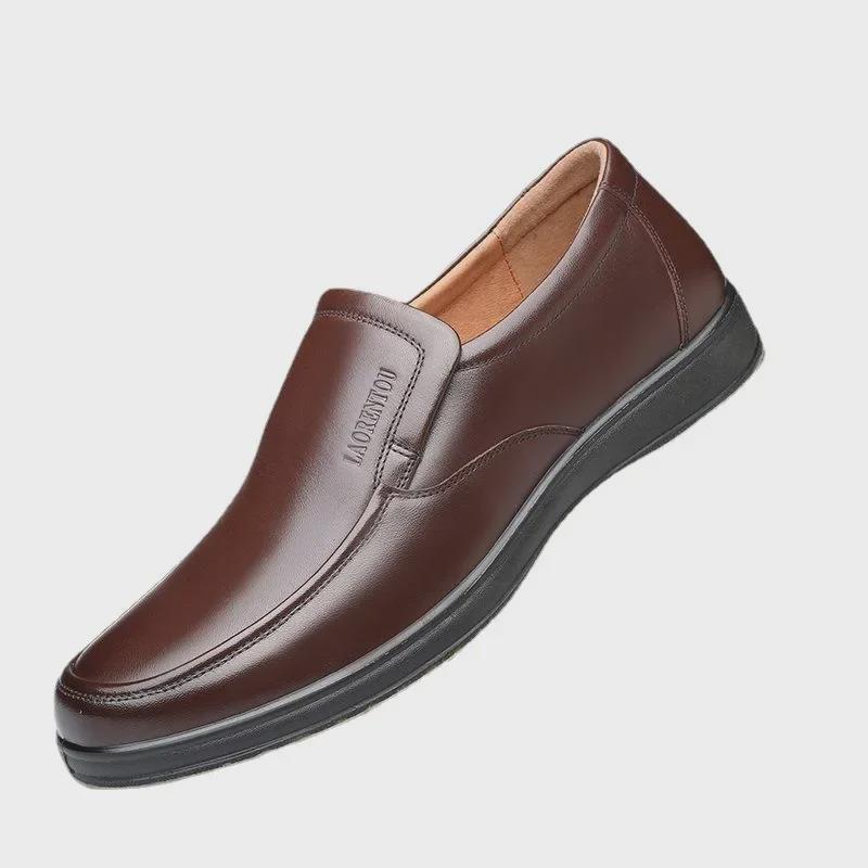 Pánské letní business casual kožené boty - Široký střih, Měkká podrážka, Styl 72161