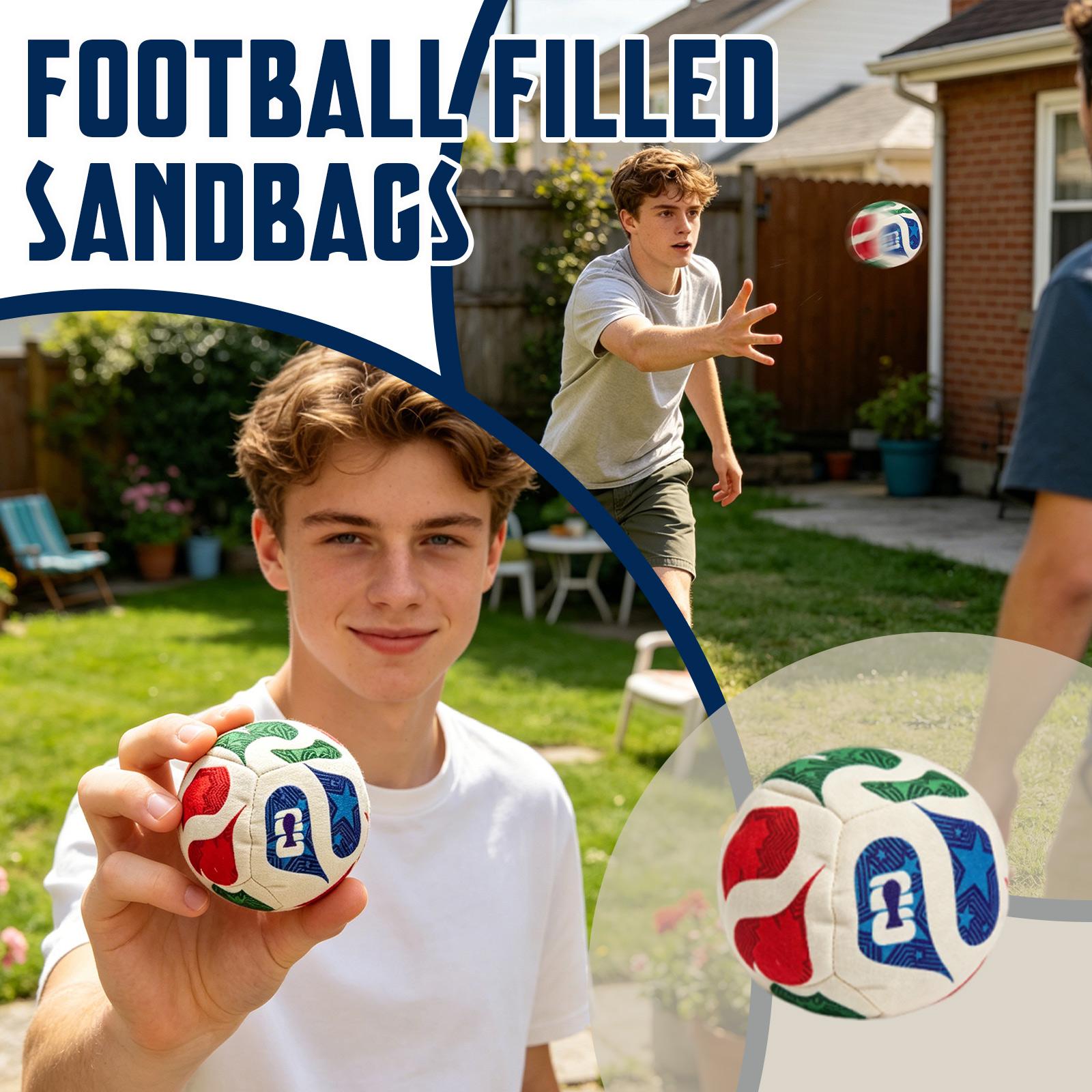 

Durable Soft Fabric Hacky Sack Footbag for Indoor Outdoor Use with Multi-Panel Design Suitable for Foot Skills and Coordination Training One Size білий
