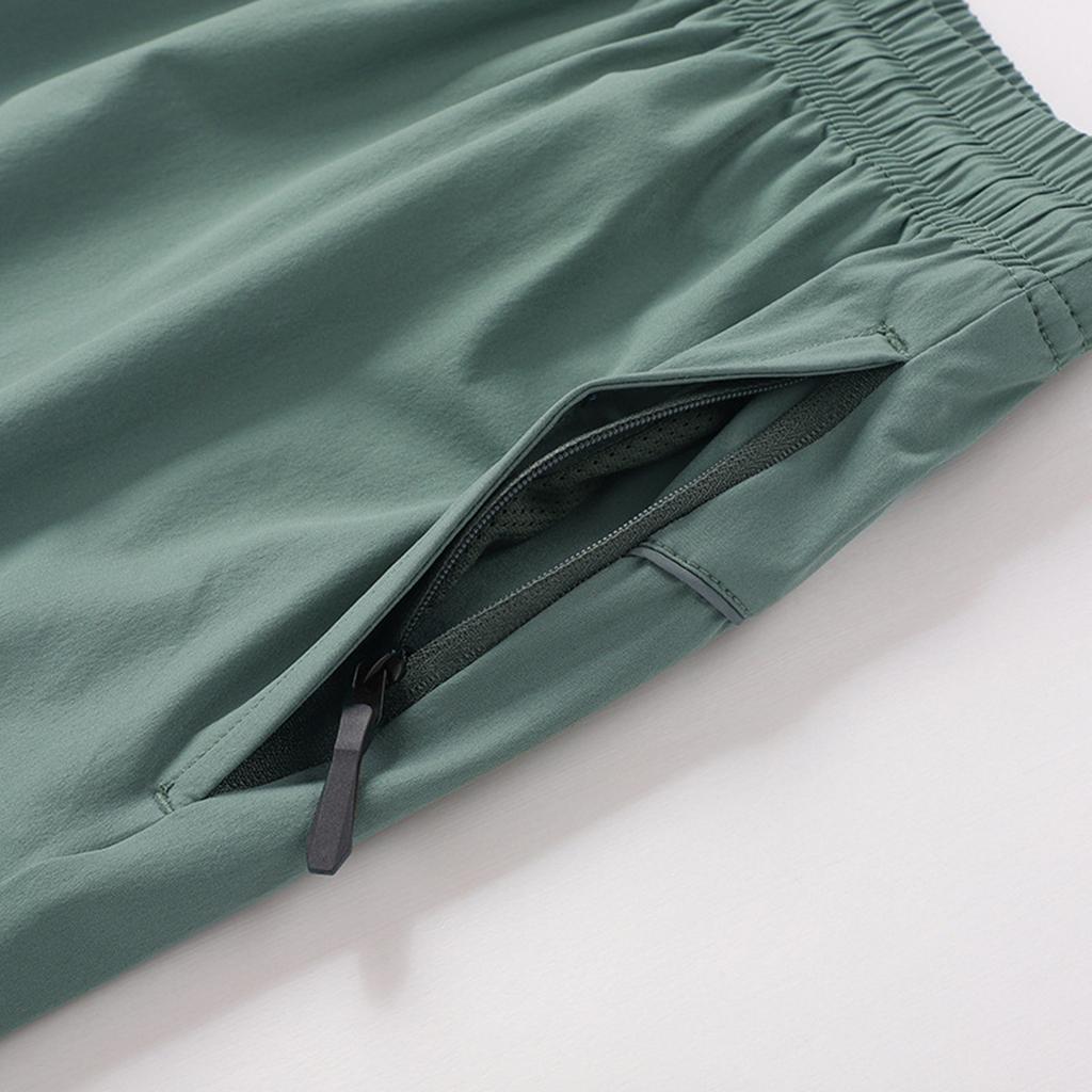 Men's Summer Drawstring Sports Casual Solid Popular Slightly Elastic Three-point Sports Pants