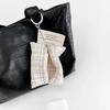 Veda Mini Pouch Keyring_Tweed Beige
